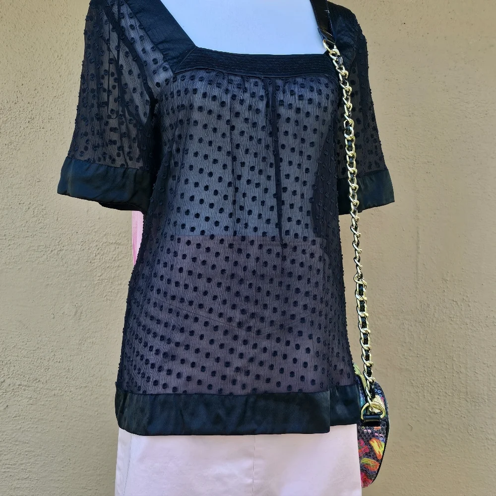 Betsy Johnson Nylon & Sequined Crossbody Faux Leather Purse